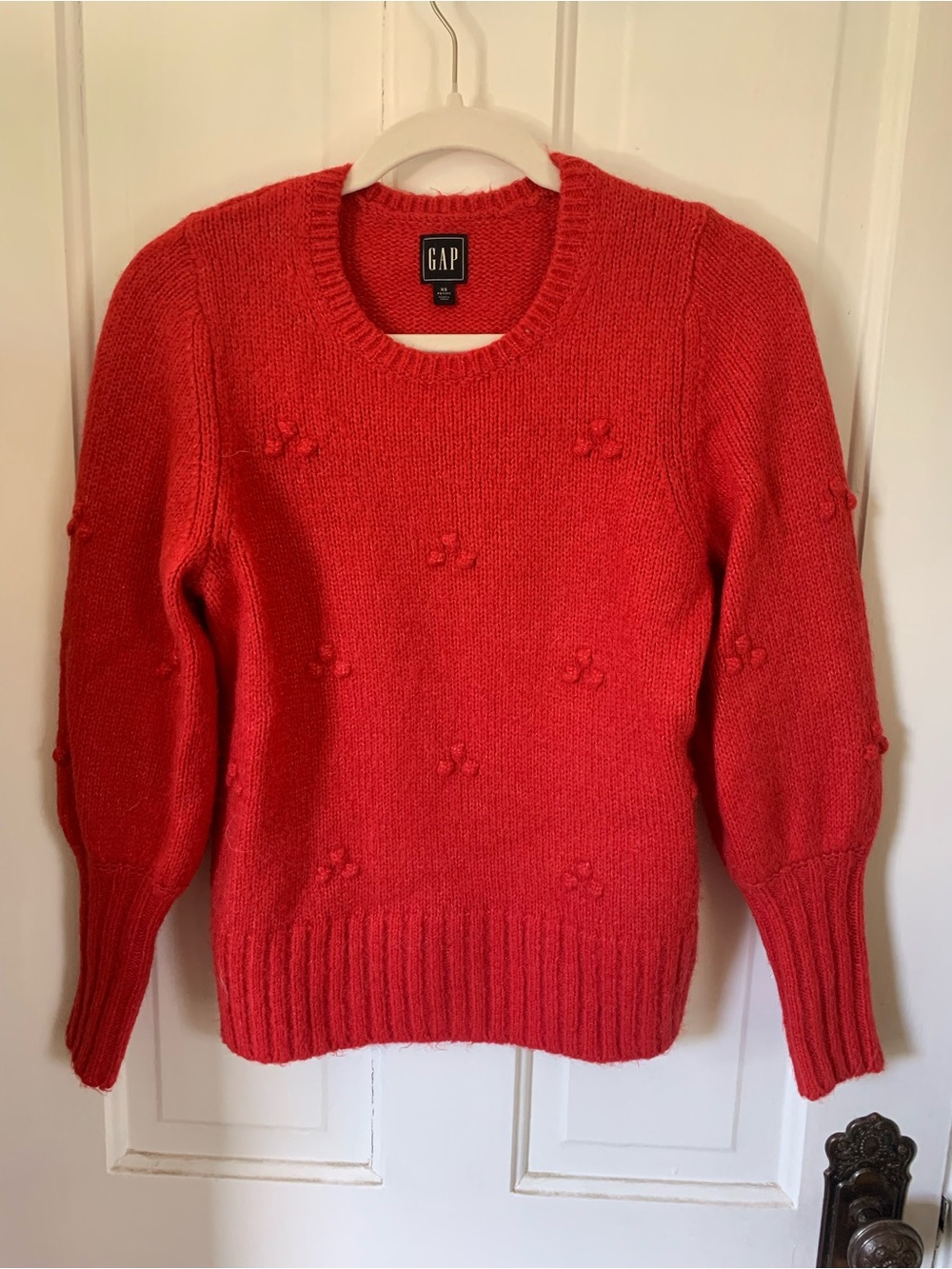 GAP magenta Crewneck Pom-Pom Detail Sweater